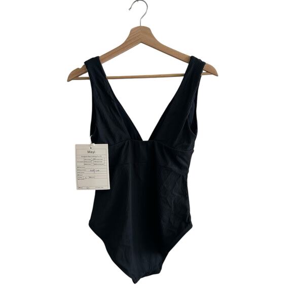 Andie Swim The Mykonos Ribbed One Piece in Black S NWT - Picture 5 of 7